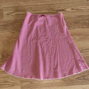 Red Gingham Women's Skirt